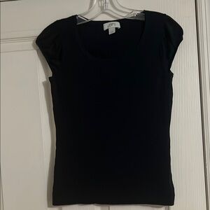 Ann Taylor Loft light weight sweater navy blue cap sleeve top